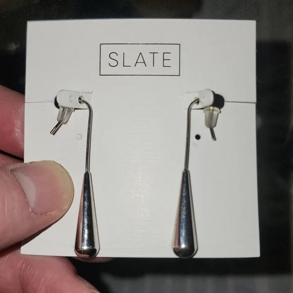 Bar Drop Earrings - Picture 3 of 3